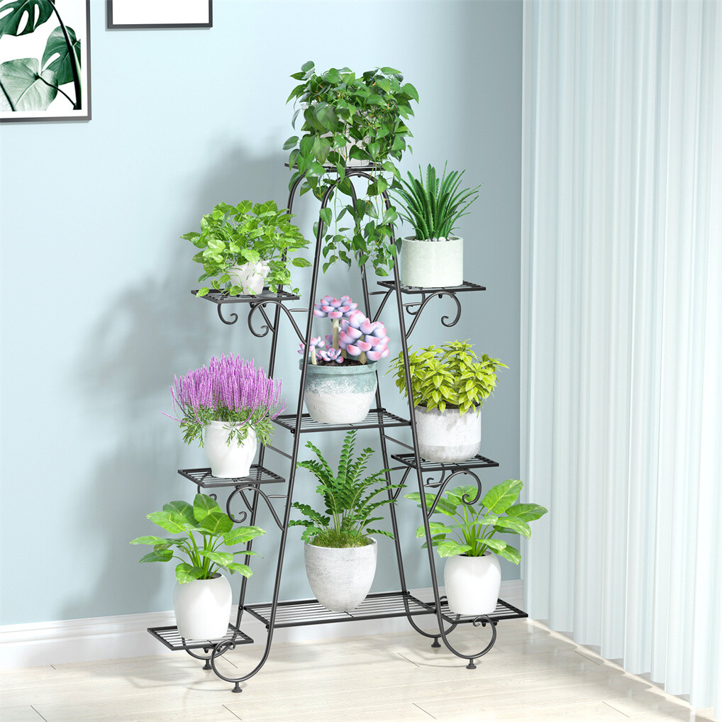 Heavy Duty Plant Stand Flower Pot Holder Corner Rack Metal Shelf Indoor Outdoor gallery