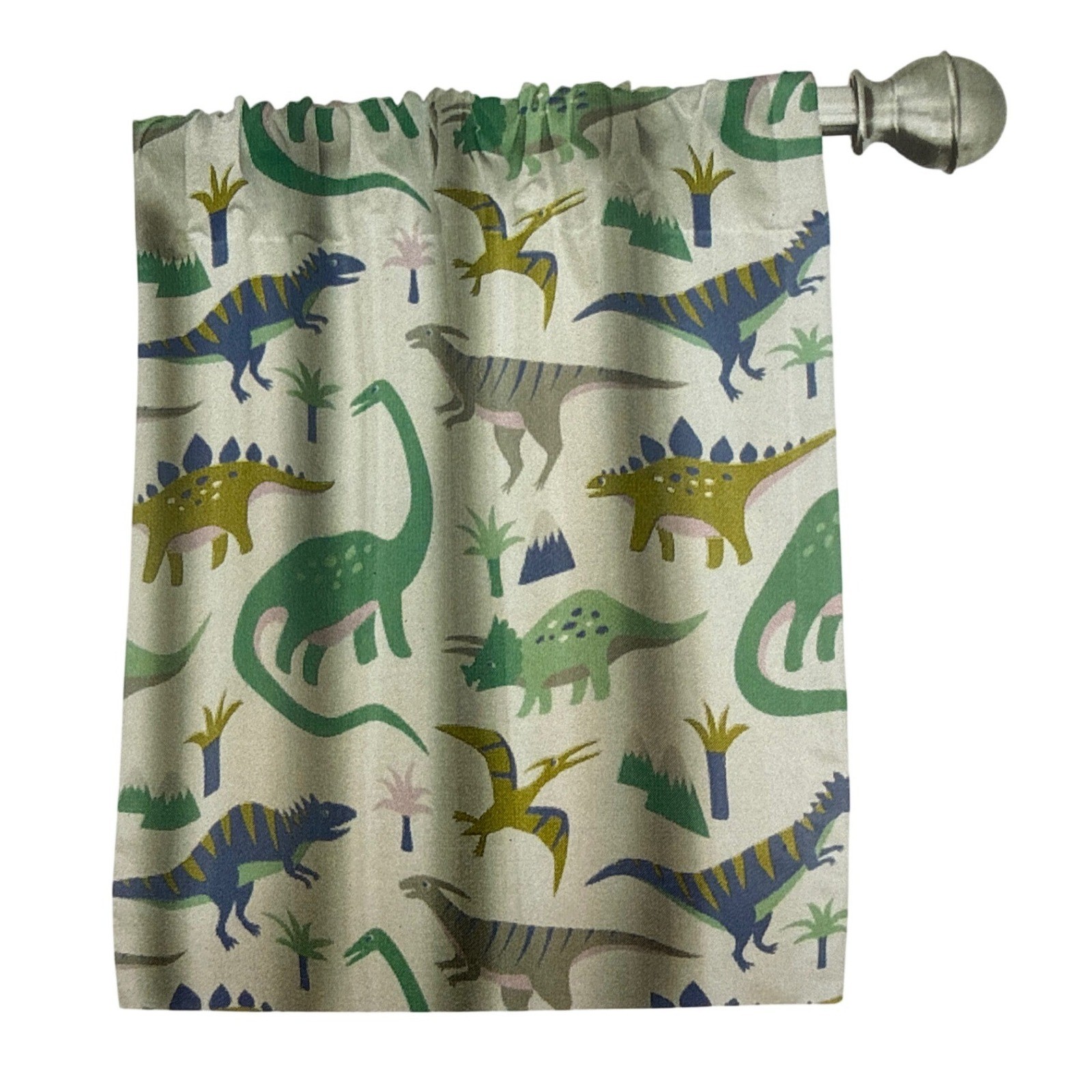 Ambesonne Cartoon Dinosaur Curtains 2 Panel Set 56x84 Rod Pocket Microfiber NEW gallery