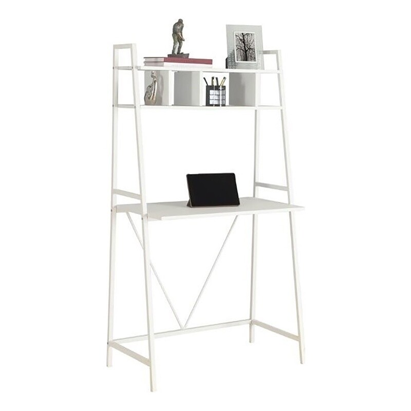 Bowery Hill 32" Mid-Century Engineered Wood/Metal Computer Desk in White gallery