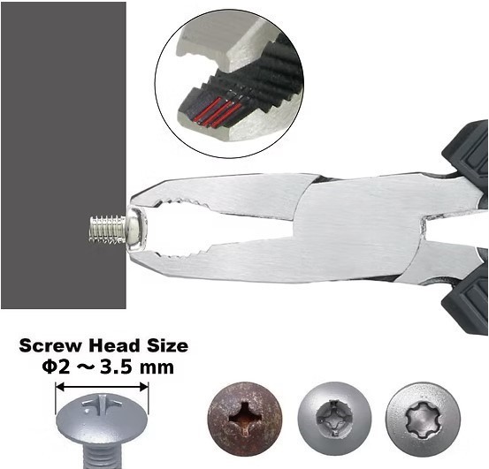 VAMPLIERS 5" Mini Stripped Screw Remover Pliers ESD Safe Grip Made in Japan gallery