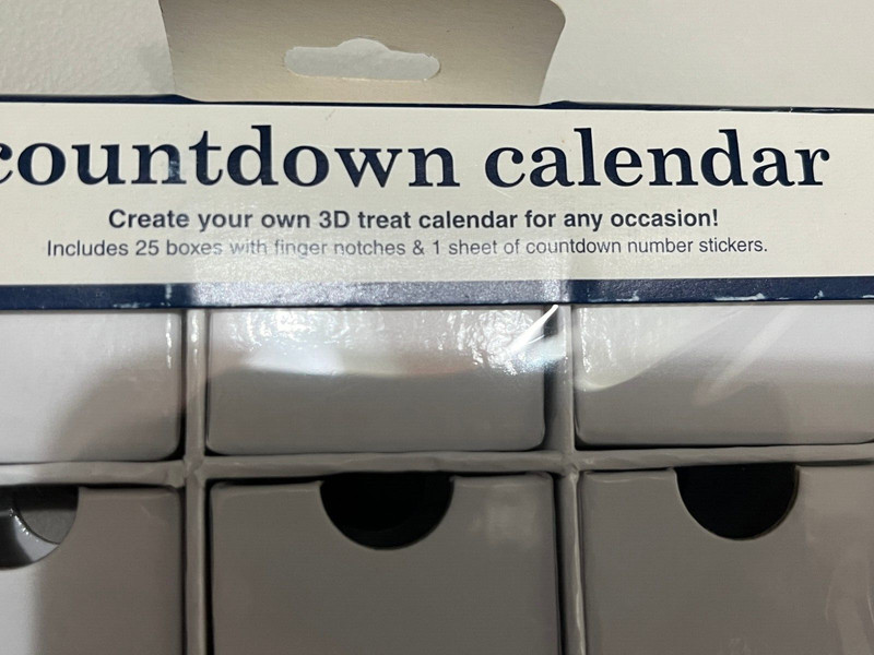 Countdown Calendar 8"x8.5" 25 Box Mini Drawer With Finger Notches gallery