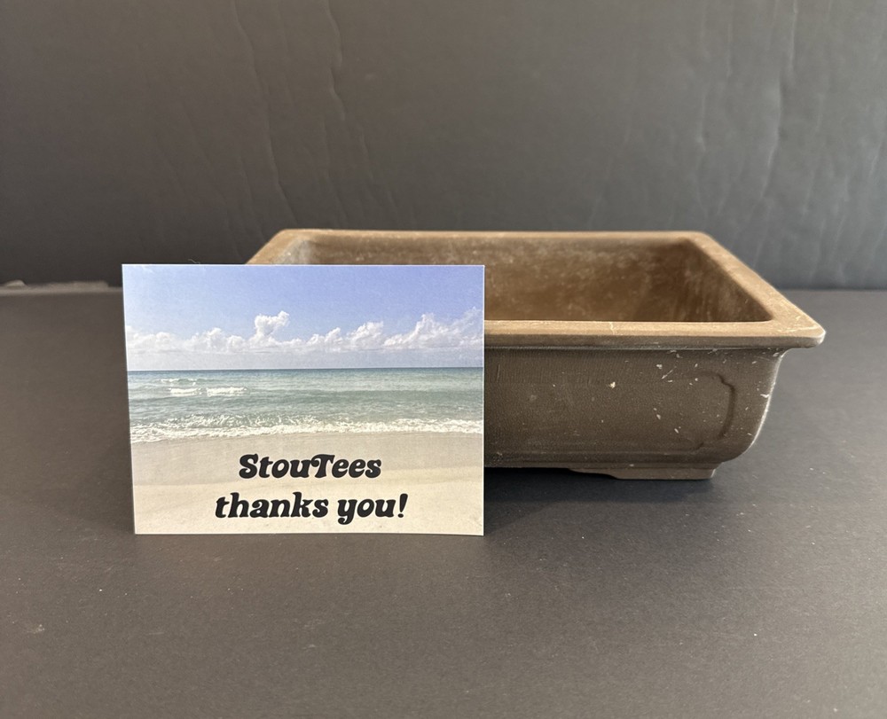 Classic Rectangular Unglazed Brown Tokoname Japan Bonsai Pot Pottery Tree Chop