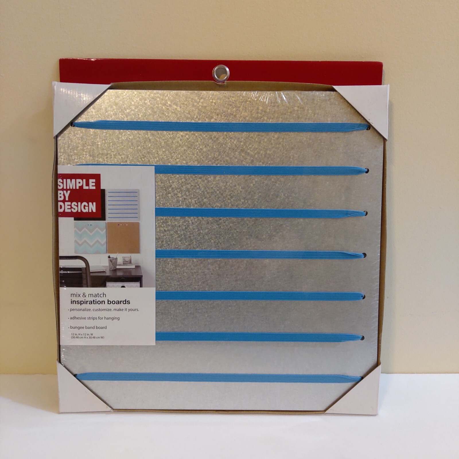 NEW Simple By Design Inspiration Board12" x12" Silver & Teal gallery