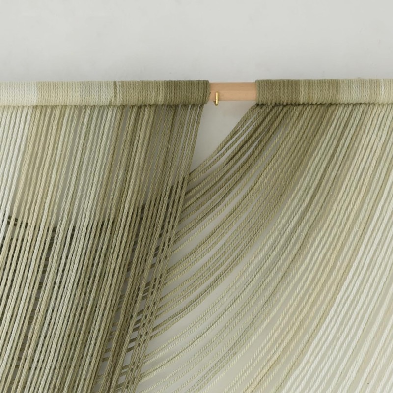 Stunning Handmade Macrame Wall Hanging - Moss Green Dip Dyed Ombre 57" W x 39" L gallery