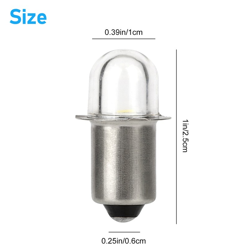6pcs P13.5S LED Flashlight Lights Torch Lamp Bulbs 3V White Upgrade Replacement gallery