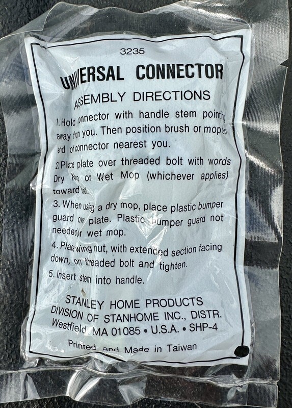 New In Package Stanley Universal Connector 3235 for Wet / Dry Mop Floor Cleaning gallery