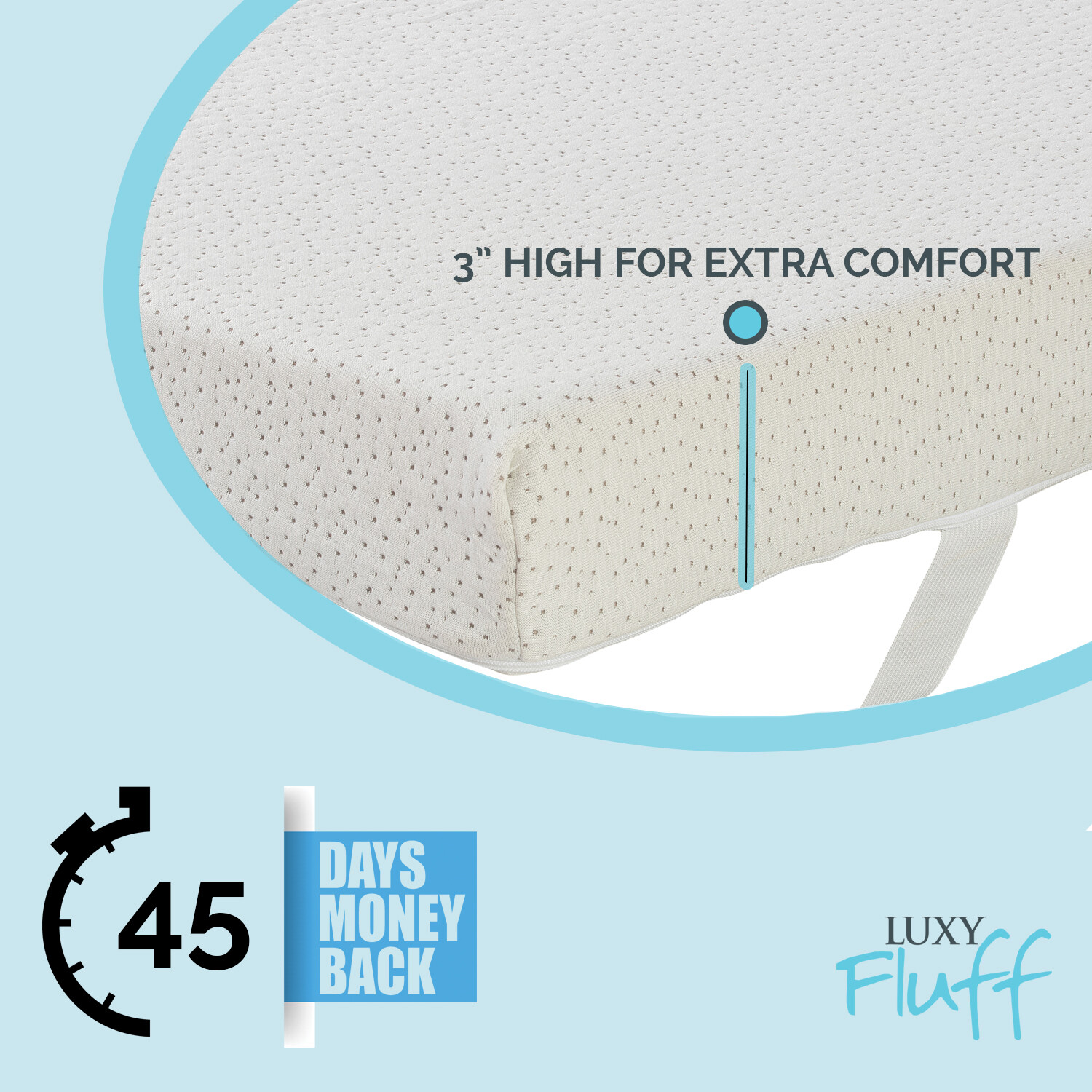 LuxyFluff 3-Inch Gel-Infused Memory Foam Mattress Topper, Bamboo Cooling Cover gallery