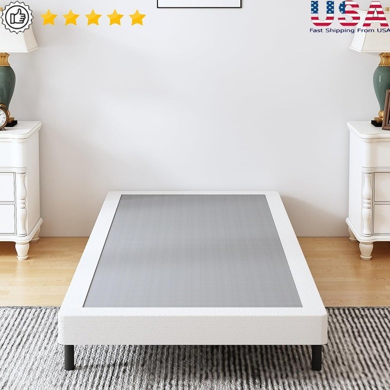 Sturdy Twin Box Spring Metal Foundation Easy Assembly Durable Squeak Resistant gallery