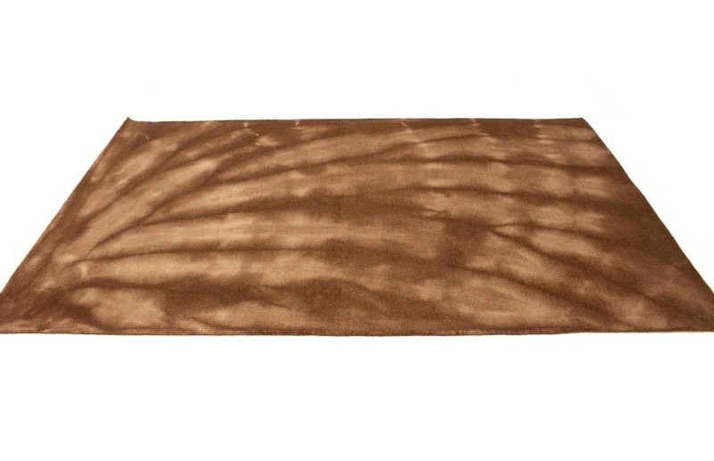 Hand-Tufted Brown Tie-Dye Design 5X8 Modern Area Rug Plush Wool Decor Carpet gallery