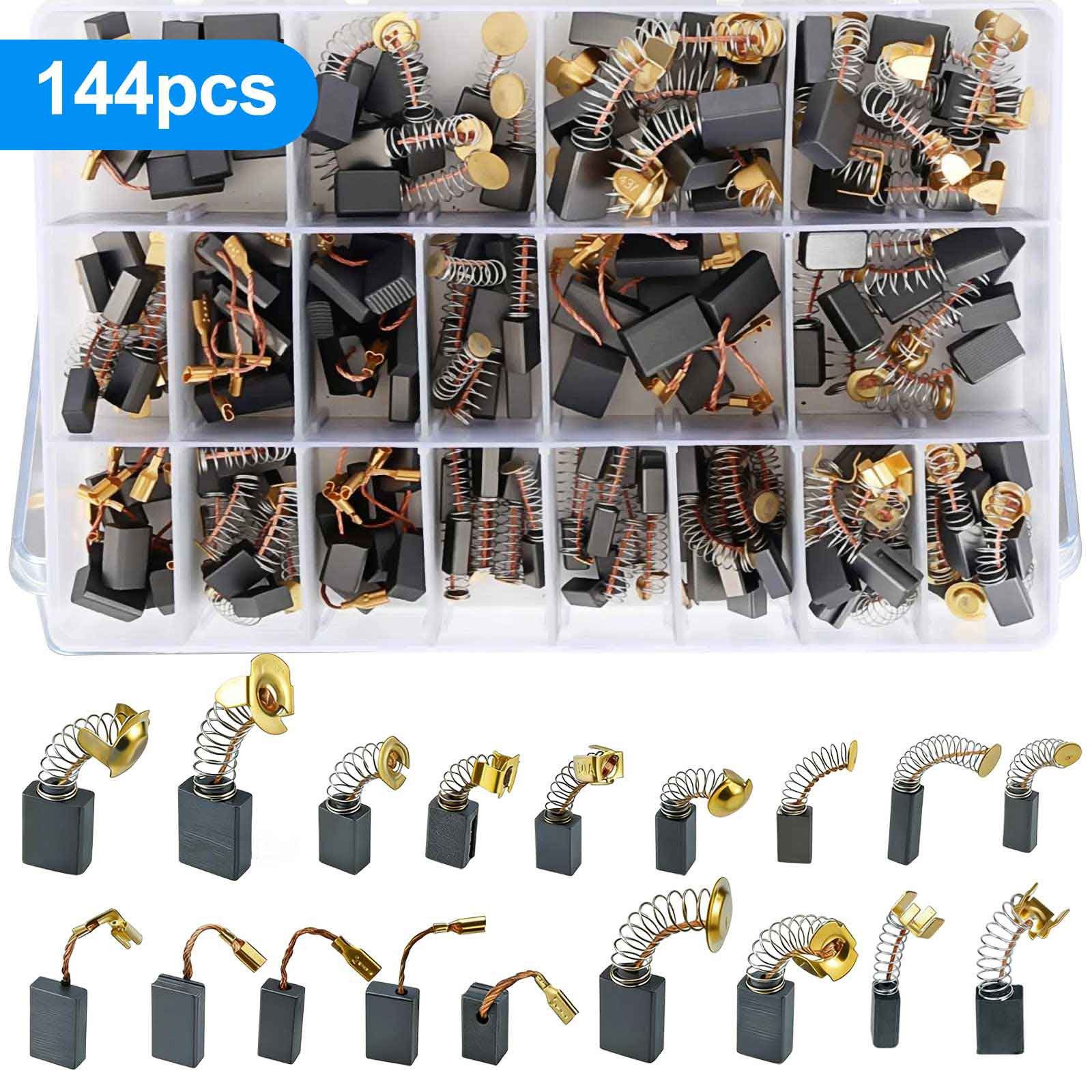 144x 18 Sizes Power Tool Carbon Brushes Motor Replacement for Grinder Drill Saw gallery