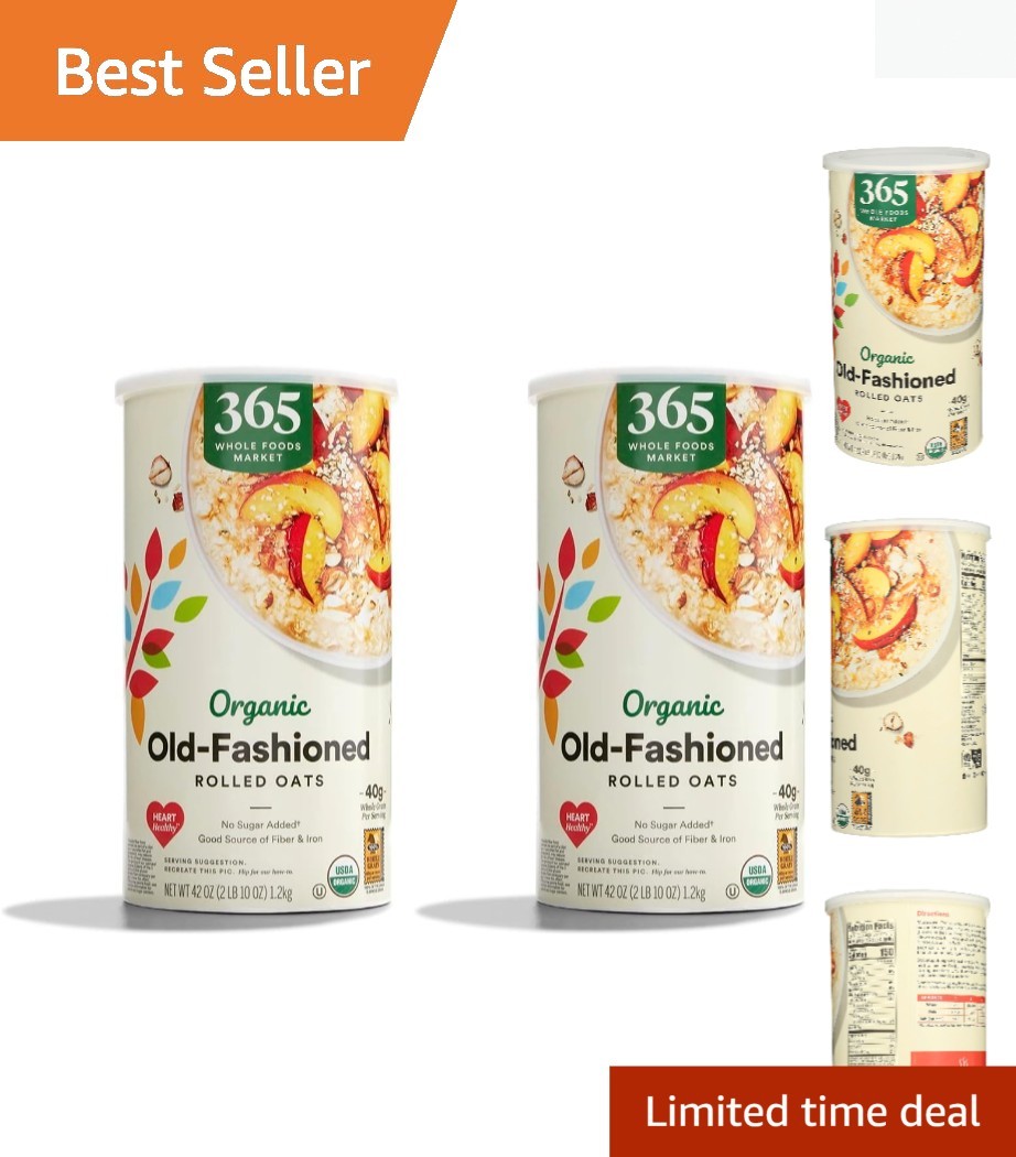 Organic Rolled Oats, 84 Ounce Total – Heart-Healthy Breakfast Choice gallery