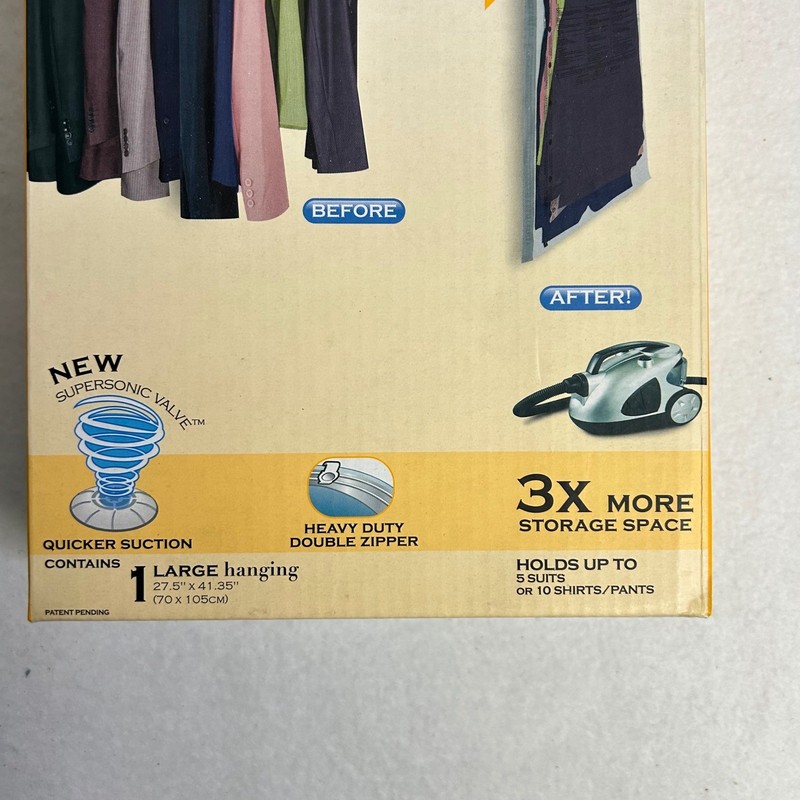 Space Saving Magic Bag Unisex Large Clear Hanging Vacuum Compression Storage Bag gallery