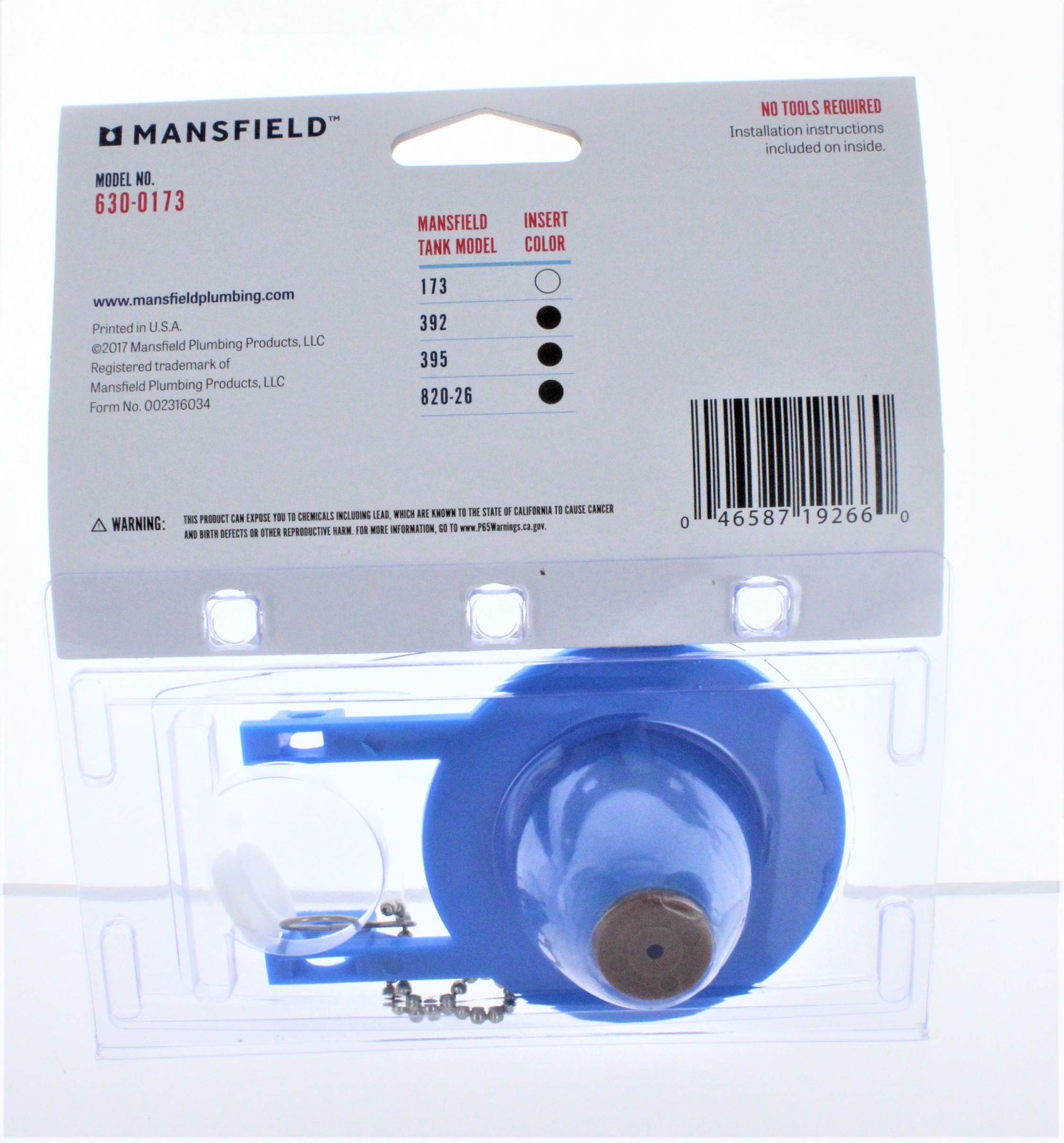 Mansfield UNIV Flapper KIT 2" MfrPartNo 630-0173 No Color gallery