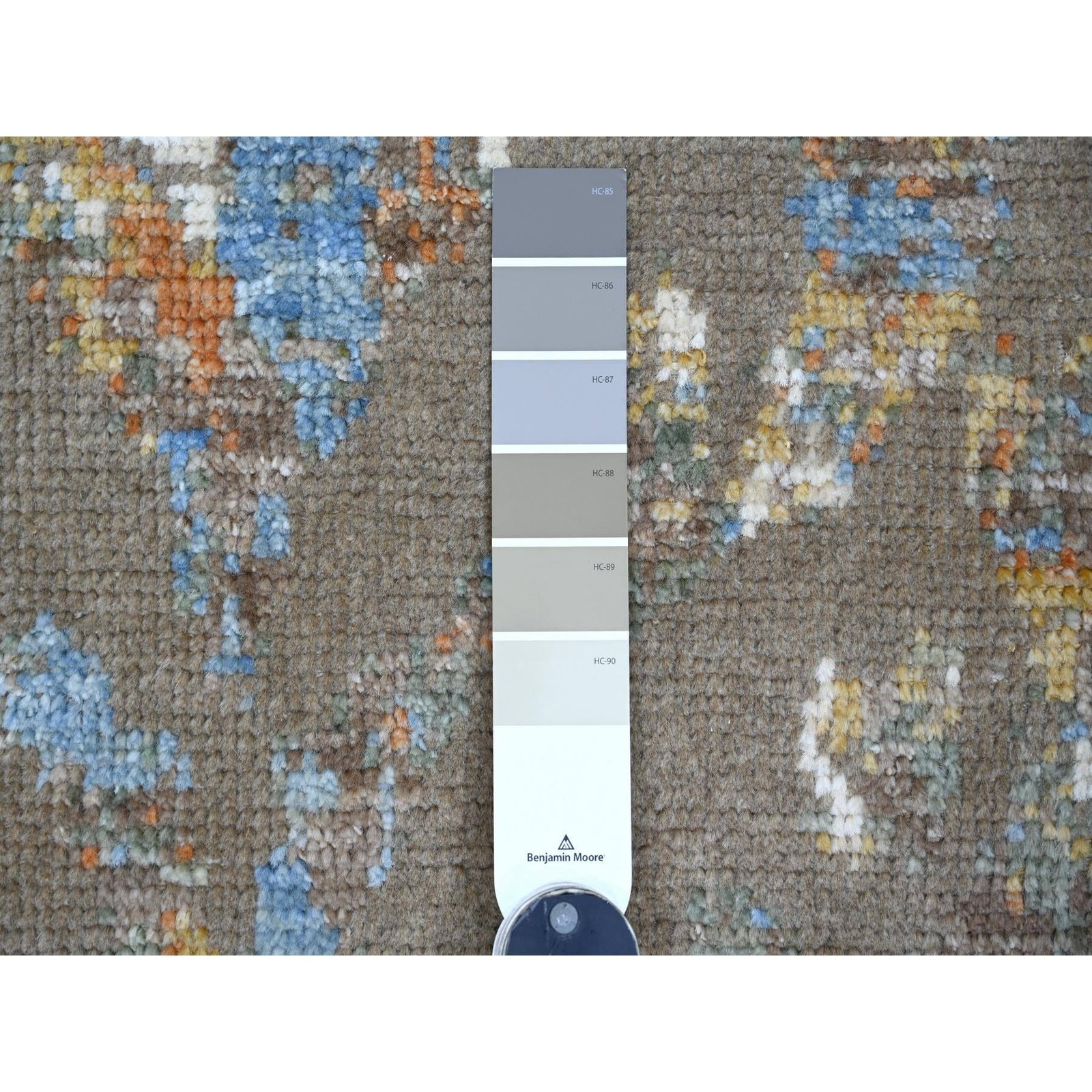 3'8"x5'10" Brown Whimsical Collection Modern Design Hand Knotted Wool Rug 21088 gallery