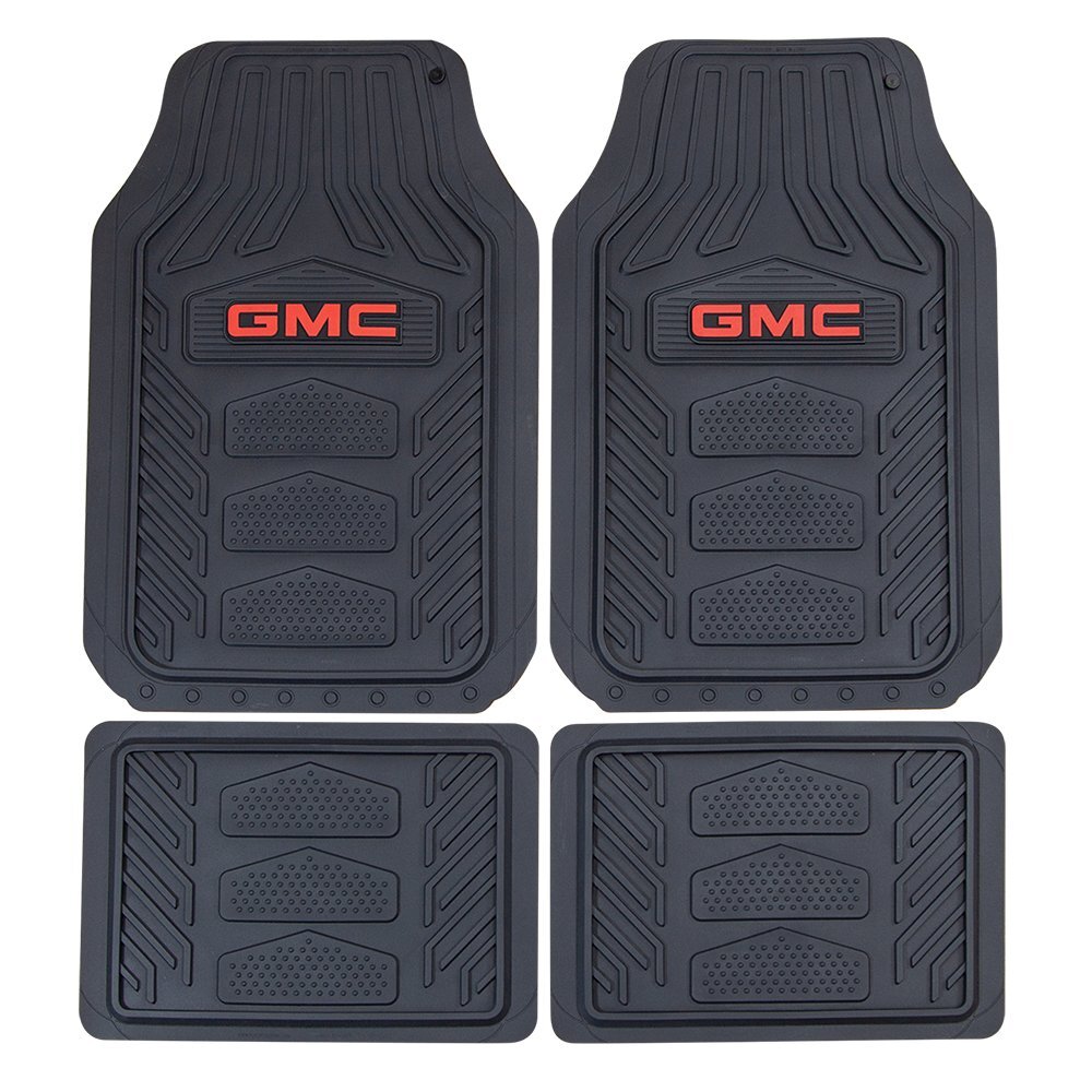 GMC Weatherproof Vehicle Floor Mat Set Durable Easy Clean Universal Fit 4 Piece gallery