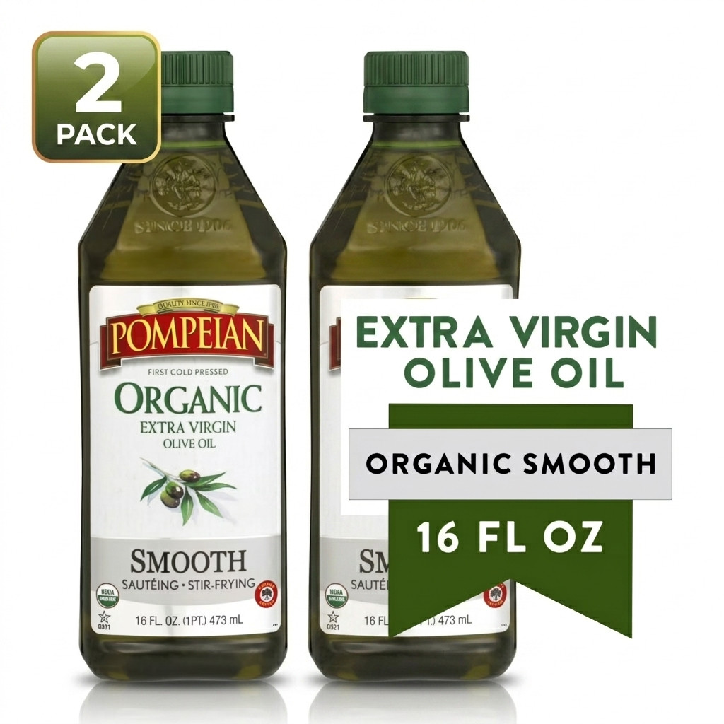 (2 Pack) Pompeian Smooth Extra Virgin Olive Oil - 16 fl oz gallery