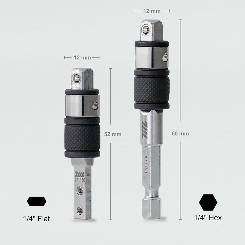 1/4" Hex to Square Drive Socket 2-In-1 Extension Combo 1 PCS Hex End 1 PCS Flat gallery