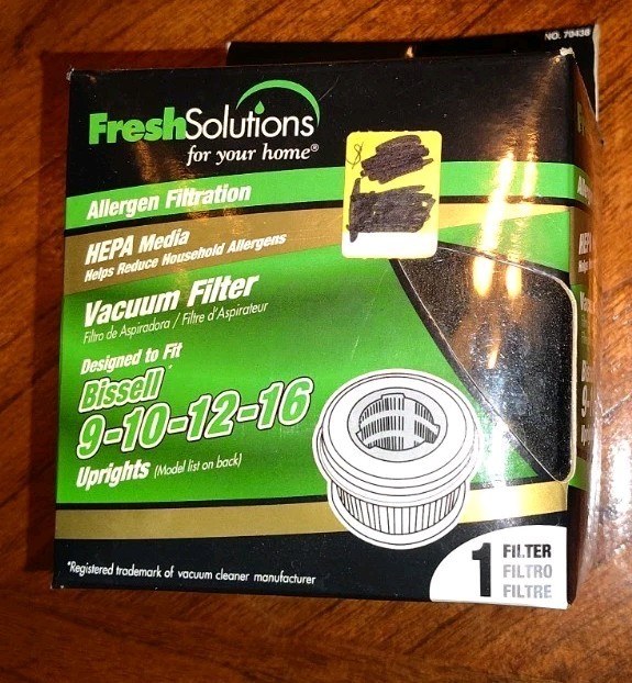 Fresh Solutions Vacuum Filter HEPA Media Allergen Bissell 9 10 12 16 Upright t62 gallery