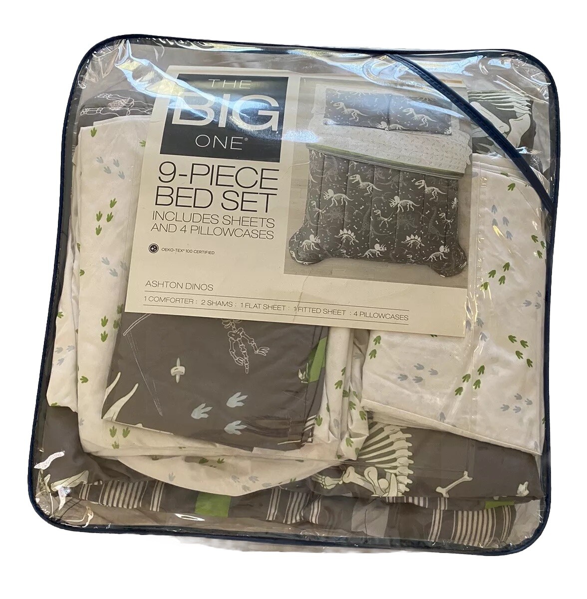 Dinosaur Reversible 9 Piece Full Size Bedding Set with Shams gallery