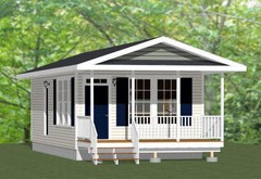 16×32 Tiny House — 511 sq ft — PDF Floor Plan — Model 2F