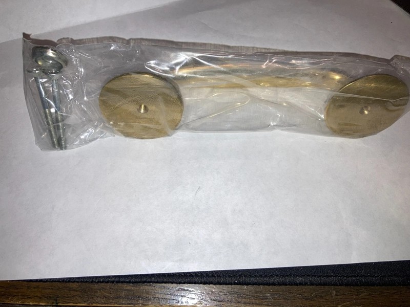 Solid Brass Cabinet Door Pull 5 1/2" Center to Center New in packaging gallery
