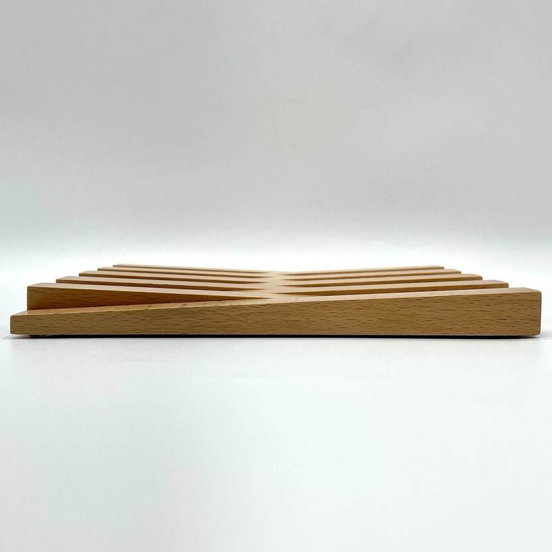 Artelegno Italian Crafted Solid Beech Wood 8” Modern Square Lacquered Trivet gallery