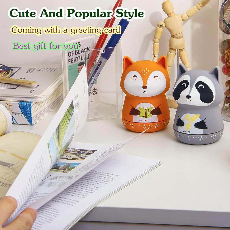 Mechanical Kitchen Timer - Cute Animal Wind up 60 Minutes Manual Countdown Timer gallery