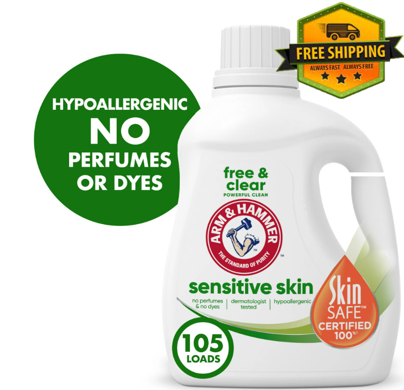ARM & HAMMER Free & Clear Liquid Laundry Detergent, 105 fl oz – 105 Loads gallery