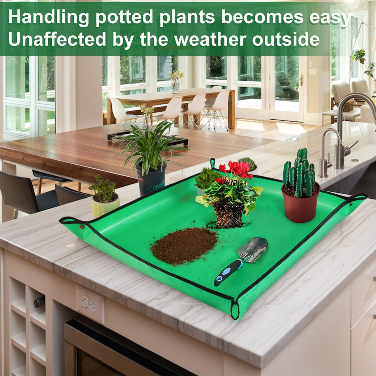 Repotting Mat for Indoor Plant Transplanting and Mess Control 27"x 27" Thickened gallery