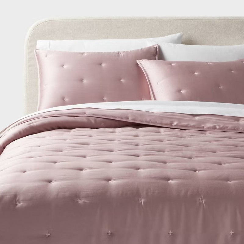 Threshold Lyocell Satin Comforter Set Cooling Breathable Solid gallery