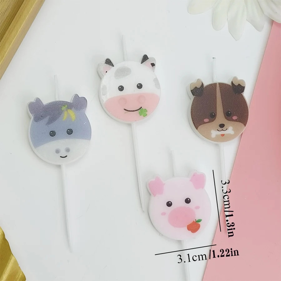 Creative Animal Candle Cake Decoration Plugin Tiger Panda Giraffe Pig Dog Cow Ca gallery