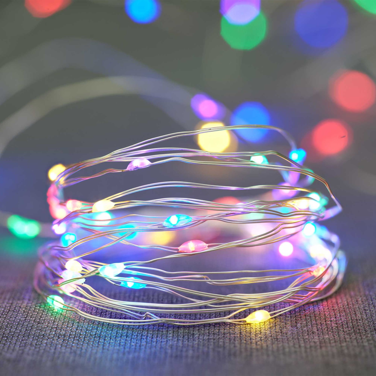 50-Count LED Multi-Color Wire Lights, with 8 Lighting Modes gallery