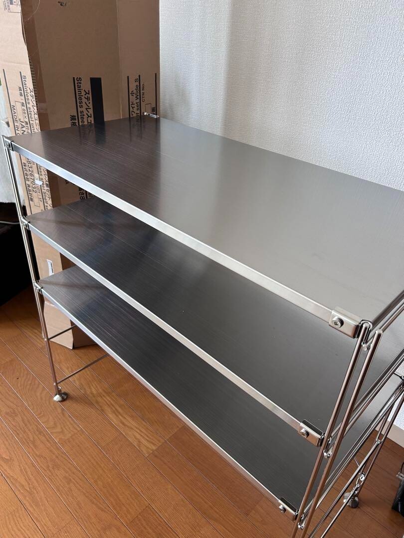 MUJI Stainless Steel Unit Shelf Small Width 86x41x83 cm New Japan Quality gallery