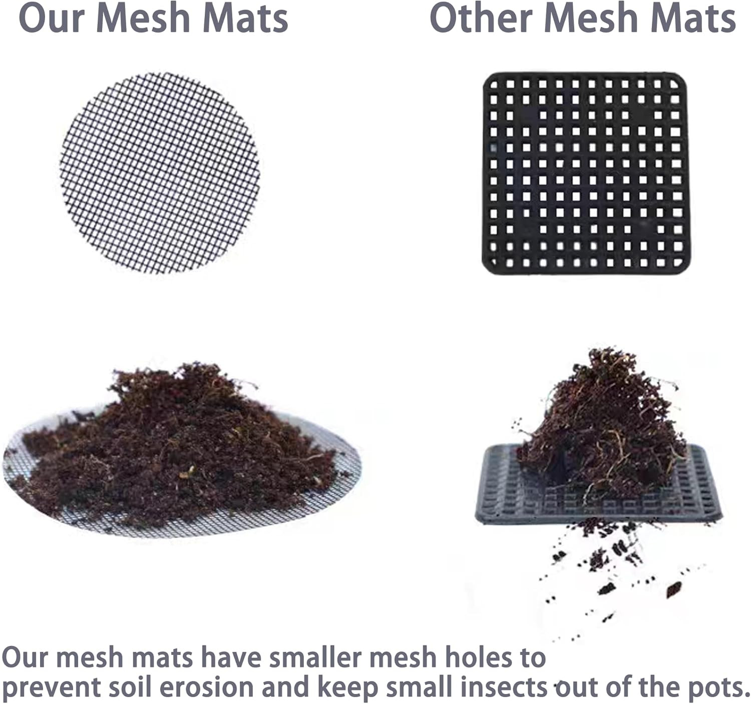 200 Pack Flower Pot Hole Mesh Pad, 2" Rounds Drainage Hole Mesh Pad - Ultimate G gallery