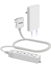 TiFFCOFiO Flat Plug Extension Cord with Night Light Outlet Cover, 3 FT 3 Prong E