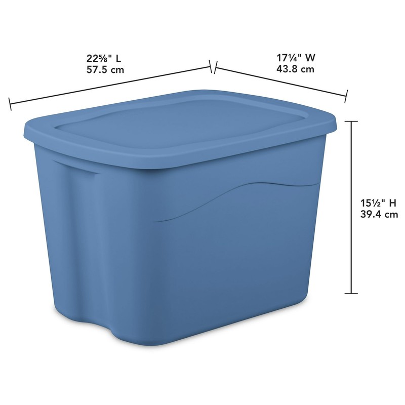 18 Gallon Sterilite Large Storage Bin with Snap-on Lid, 8 Pack gallery