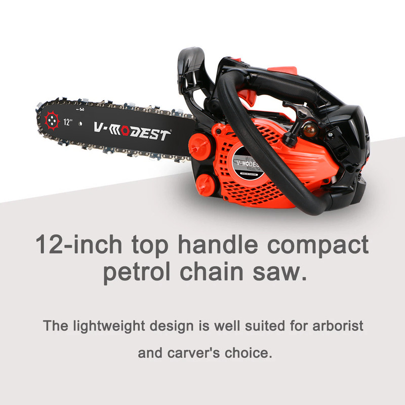 25cc Gas Top Handle Chainsaw 12 Inch Climbing Saw 2-Stroke Engine Cut Tree Wood gallery