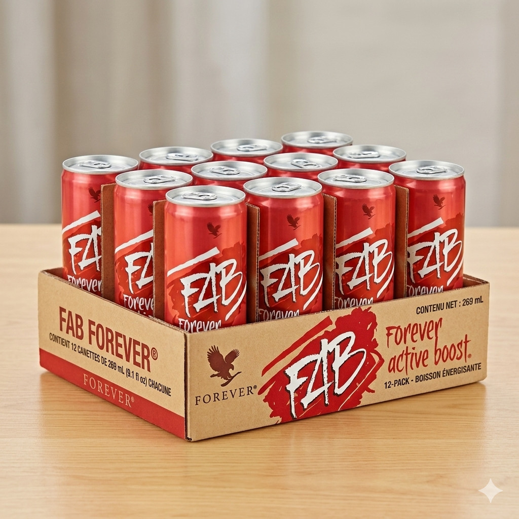 Forever Living FAB (Forever Active Boost) energy drink 8.4 fl.oz (12 cans pack) gallery