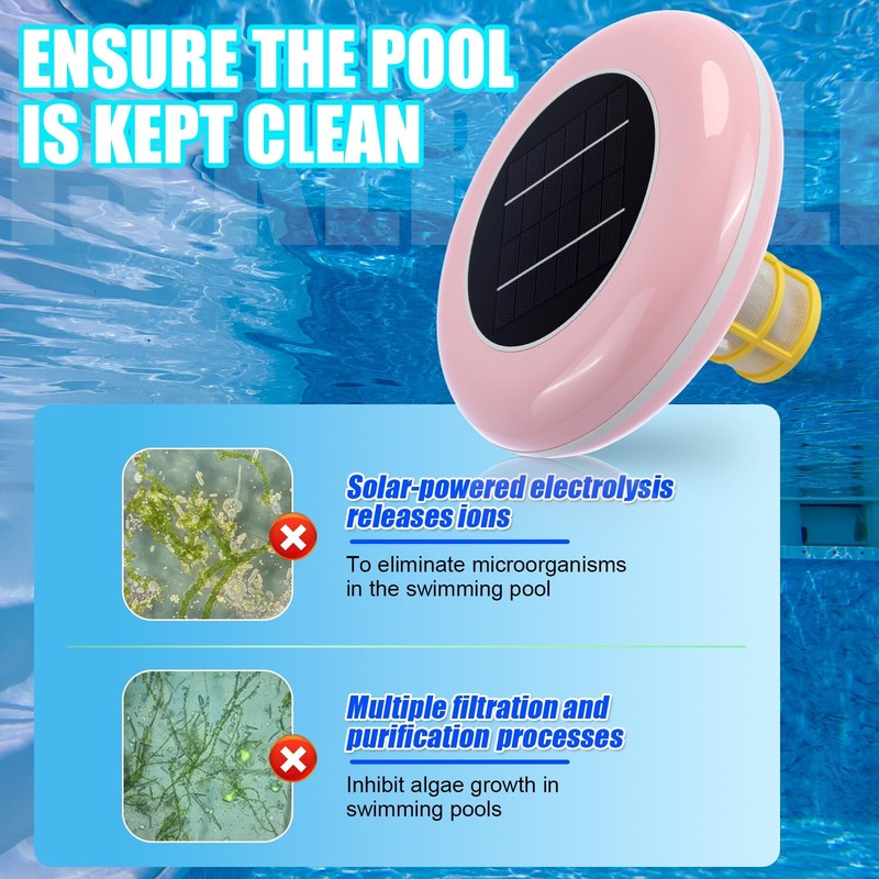 Solar Pool Ionizer Cleaner Automatic Floating Water Purifier Upgraded Copper ... gallery