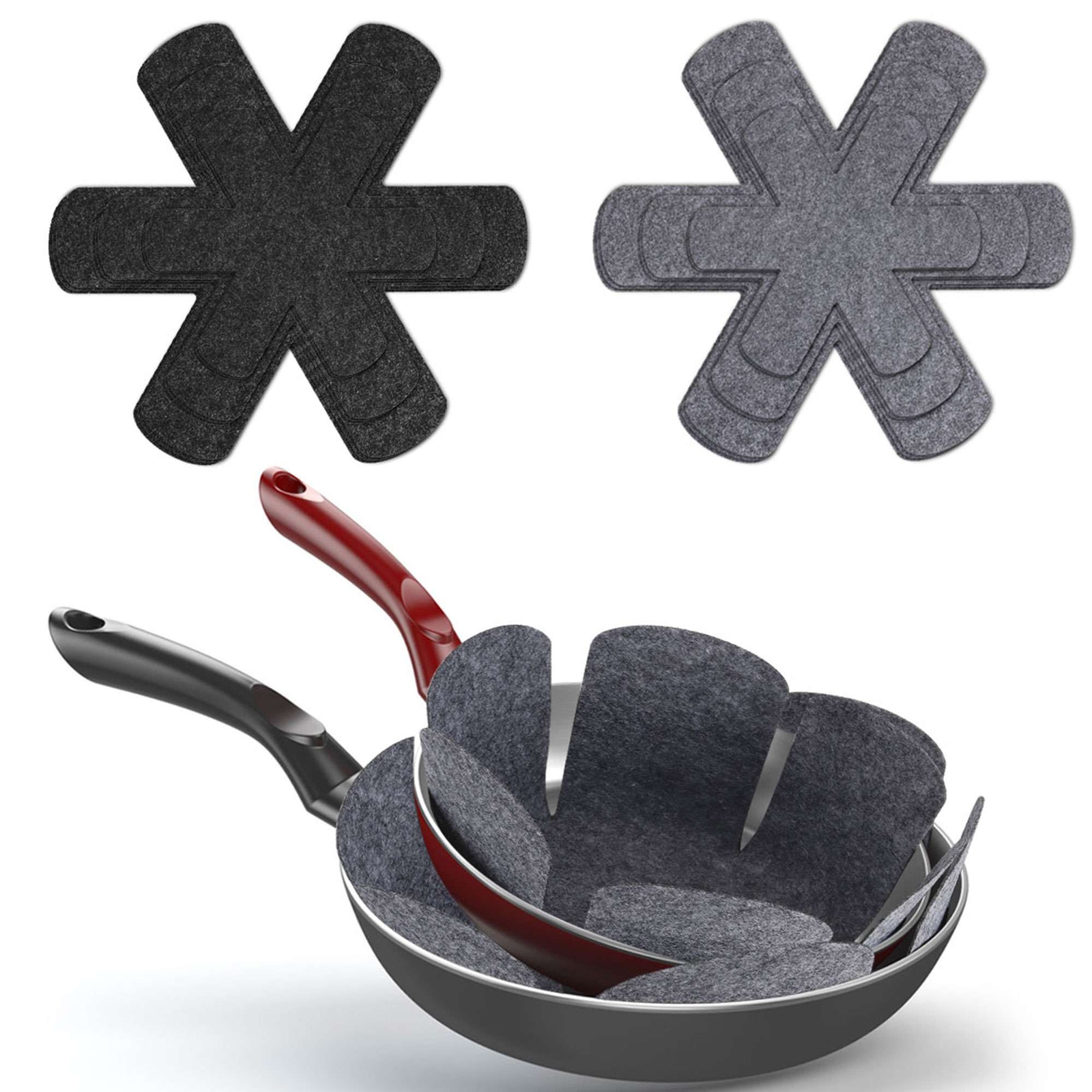 12pcs Pan Pot Protectors Prevent Scratching Stick Pads 3 Sizes Dividers Cookware gallery