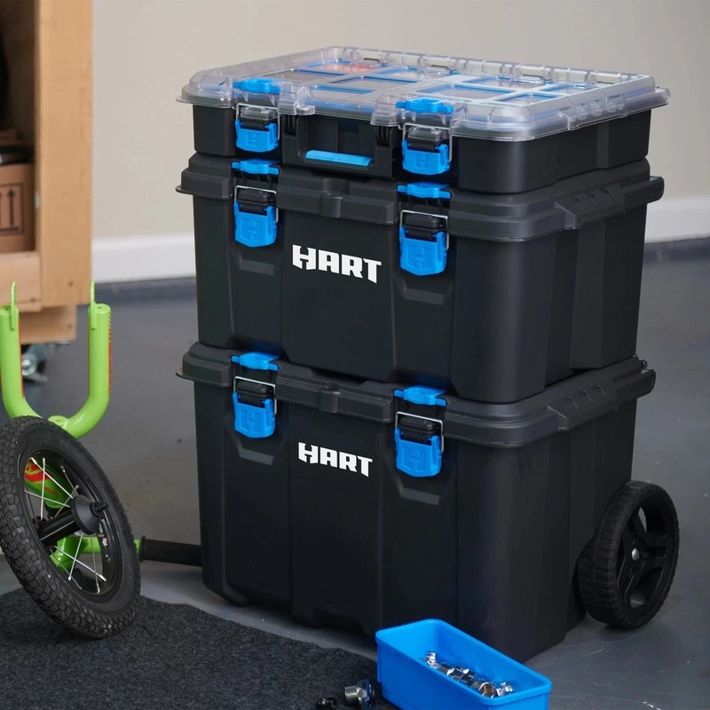HART Stack System, Mobile Tool Storage and Organization, Black & Blue- New gallery