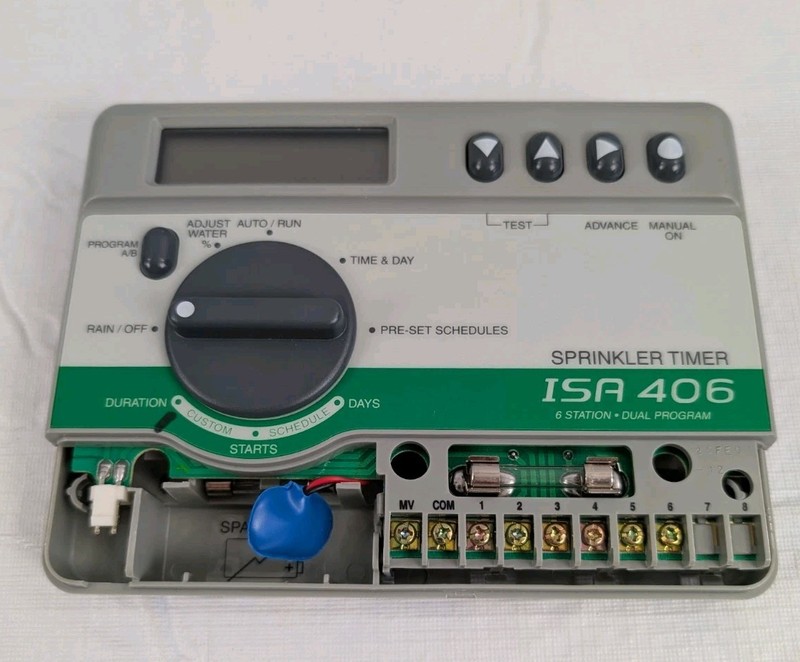 Rain Bird ISA-406 Irrigation Timer - 6 Station Duel Program Sprinkler Timer gallery