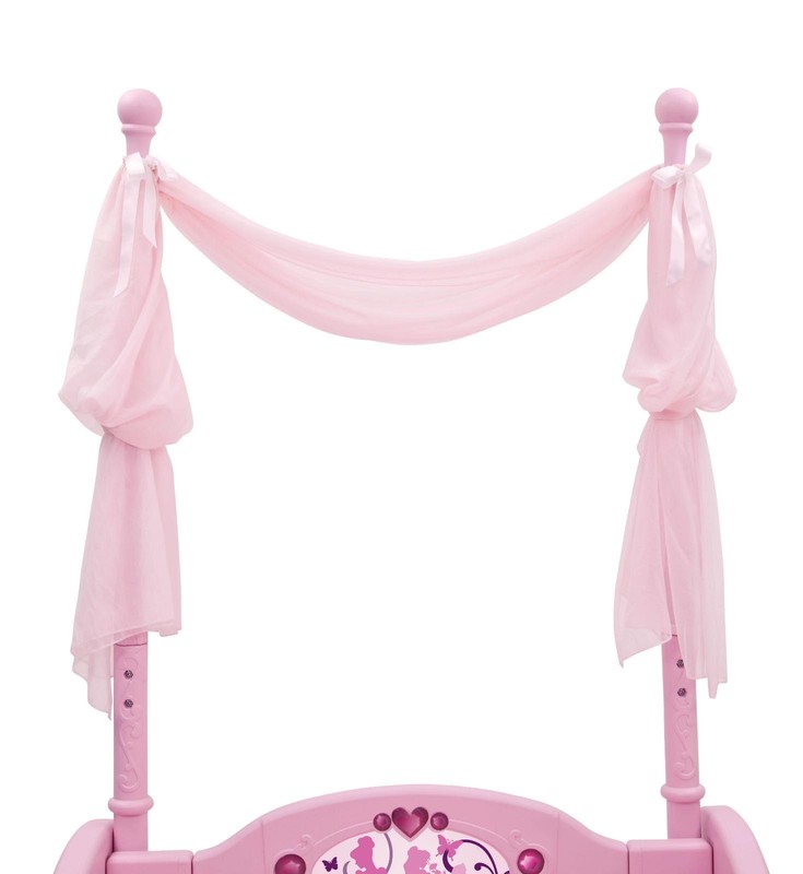 Disney Princess Plastic Carriage Convertible Toddler To Twin Bed Storage Bench P gallery