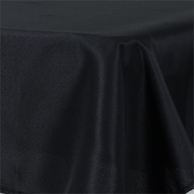 BLACK Polyester 90x156" Rectangle TABLECLOTHS Wedding Party Home Linens SALE gallery