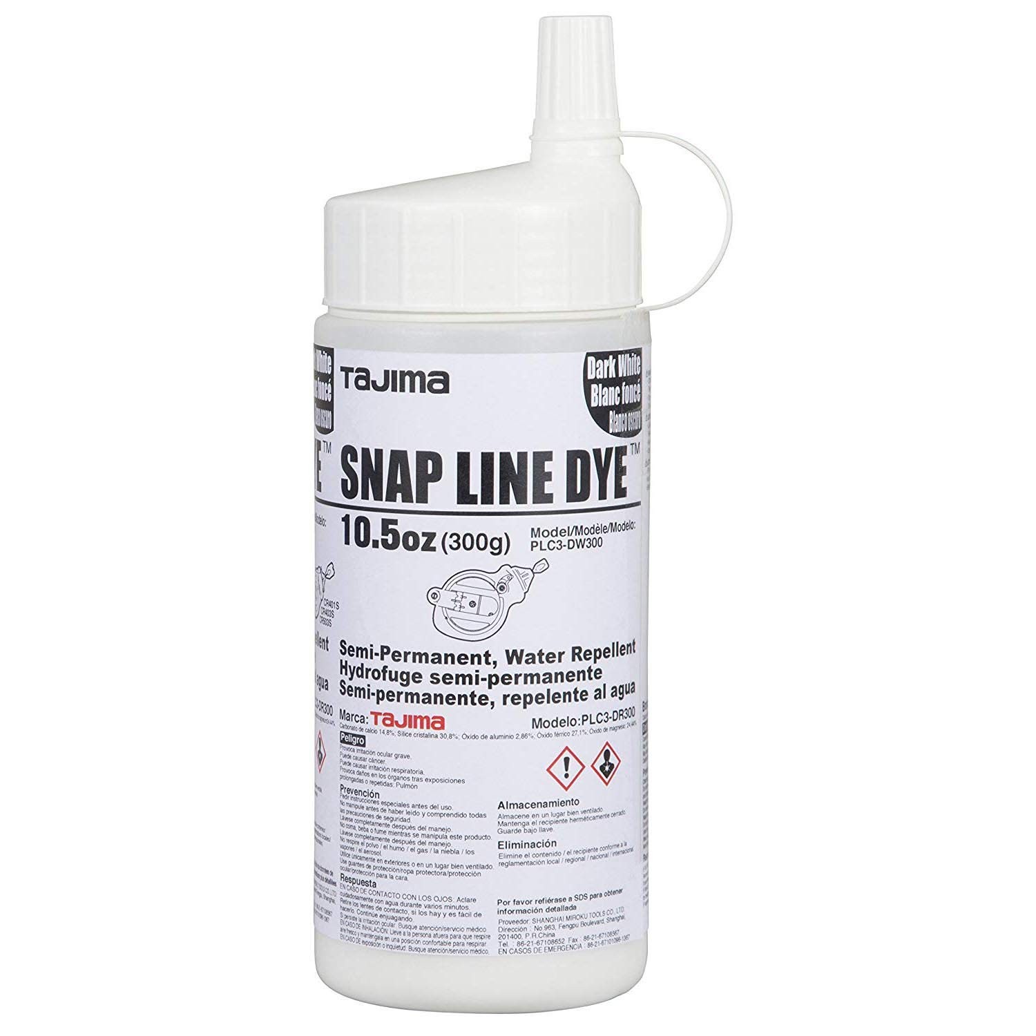 Marking Chalk - White 10.5 oz (300g) Semi Permanent Snap-Line Dye with Durabl... gallery