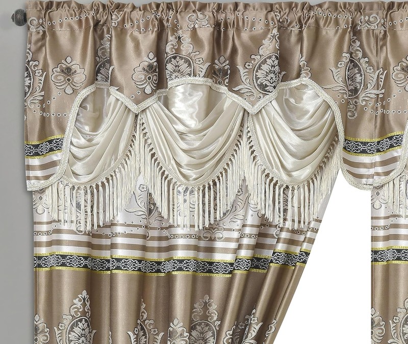 Harmony Horizon. Jacquard Window Curtain Panel Drape with Attached Fancy gallery