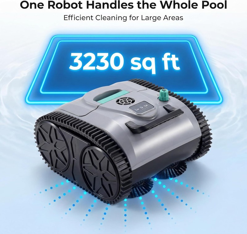 Hinice Cordless Pool Cleaner Robot for Wall & Waterline - PC03 3200sqft 120 mins gallery