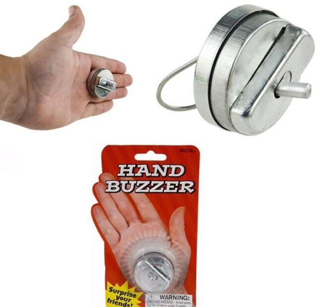 Metal Hand Joy Buzzer - Shaker Shocker Practical Joke Gag Prank Wind-Up gallery