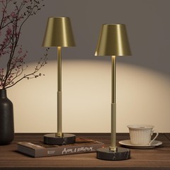 Cordless Table Lamp 2 Pack with Marble Base,5200mAh Battery Operated Lamp,IP5…