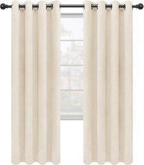 52X84″ Easy-Going Blackout Curtains for Bedroom, Solid Thermal Insulated Grommet